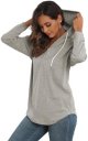 Hoodies for Women V Neck Long Sleeve Lightweight Sweatshirts Drawstring Pullover Tops