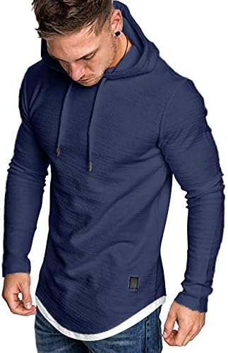 Men's Casual Hooded T-Shirts - Fashion Short Sleeve Solid Color Pullover Top Summer Blouse