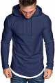 Men's Casual Hooded T-Shirts - Fashion Short Sleeve Solid Color Pullover Top Summer Blouse